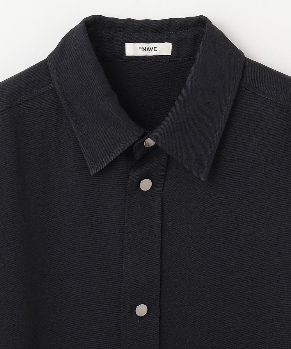NAVE 【ReNAVE　洗える】アセテートギャバシャツ 