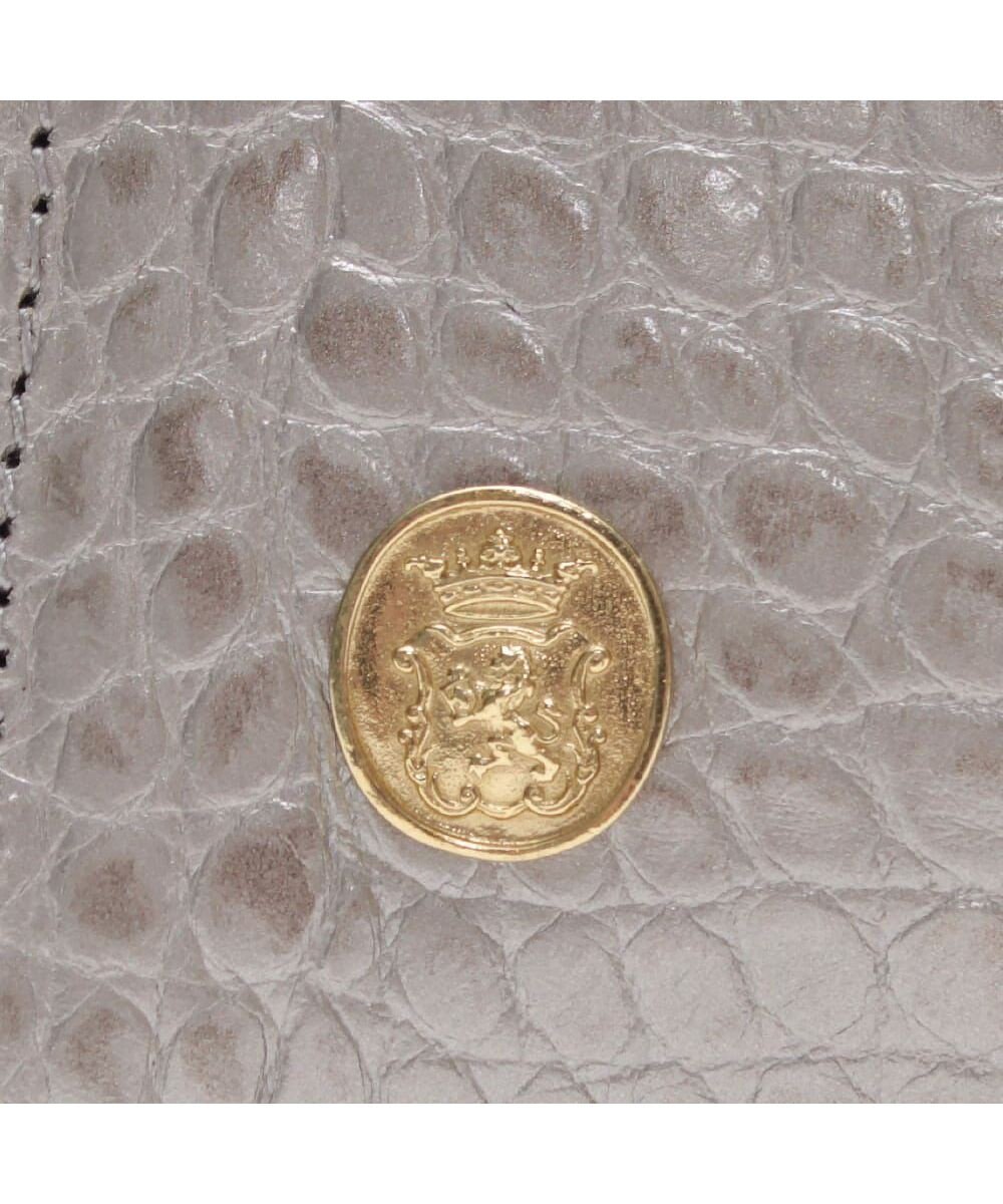 A.D.M.J. 【牛革】クロコ型押しサイドバックルトート25cm(ショルダーストラップ付) 