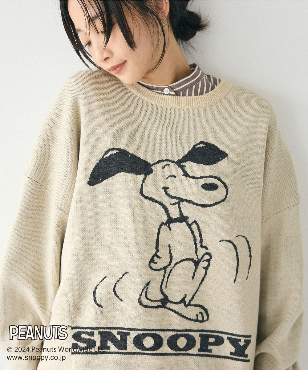 CRAFT STANDARD BOUTIQUE 【PEANUTS】クルーネックニット Ivory