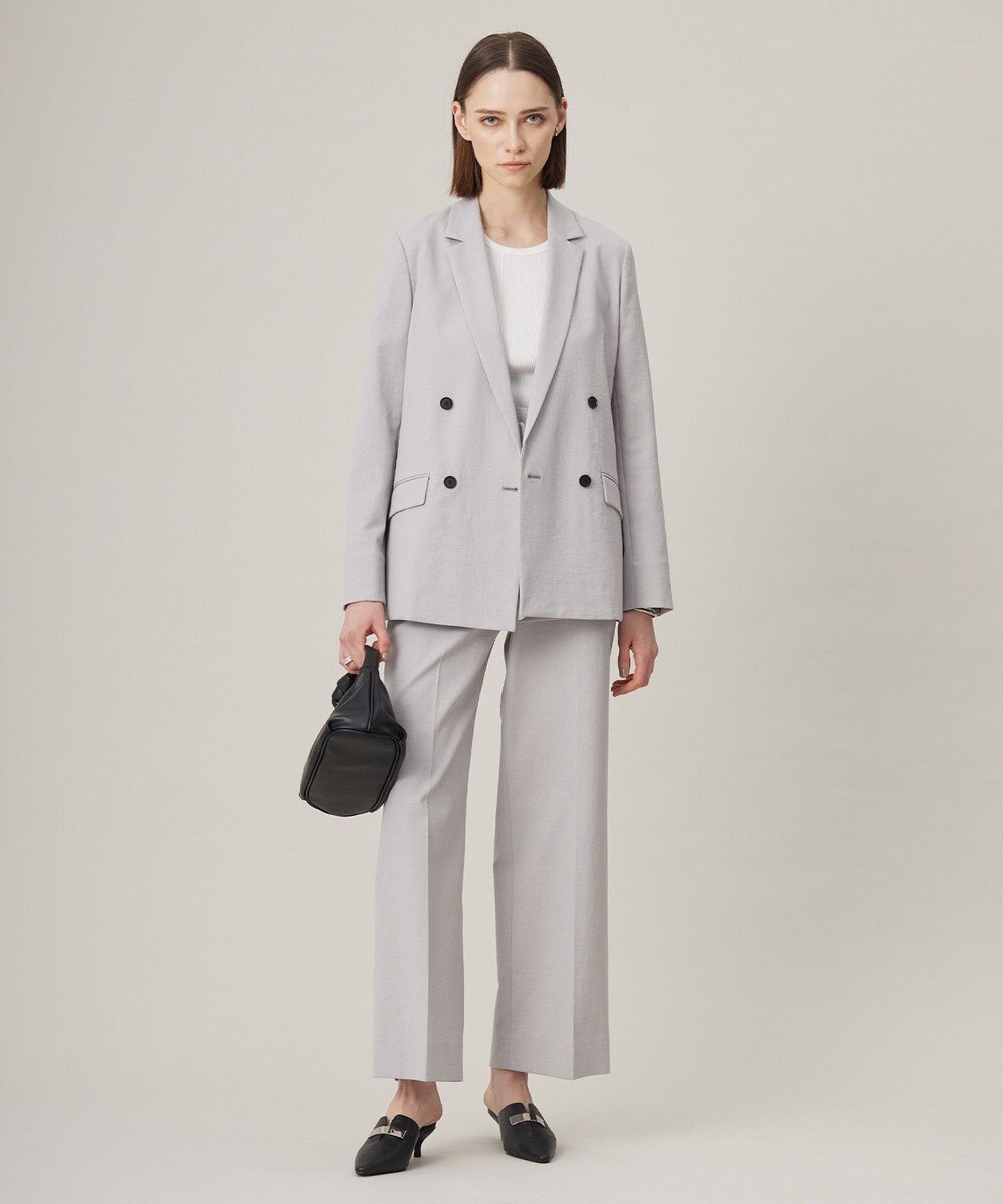 ICB 【接触冷感・UVケア・撥水・洗える】LooseWeave ダブルブレストジャケット 