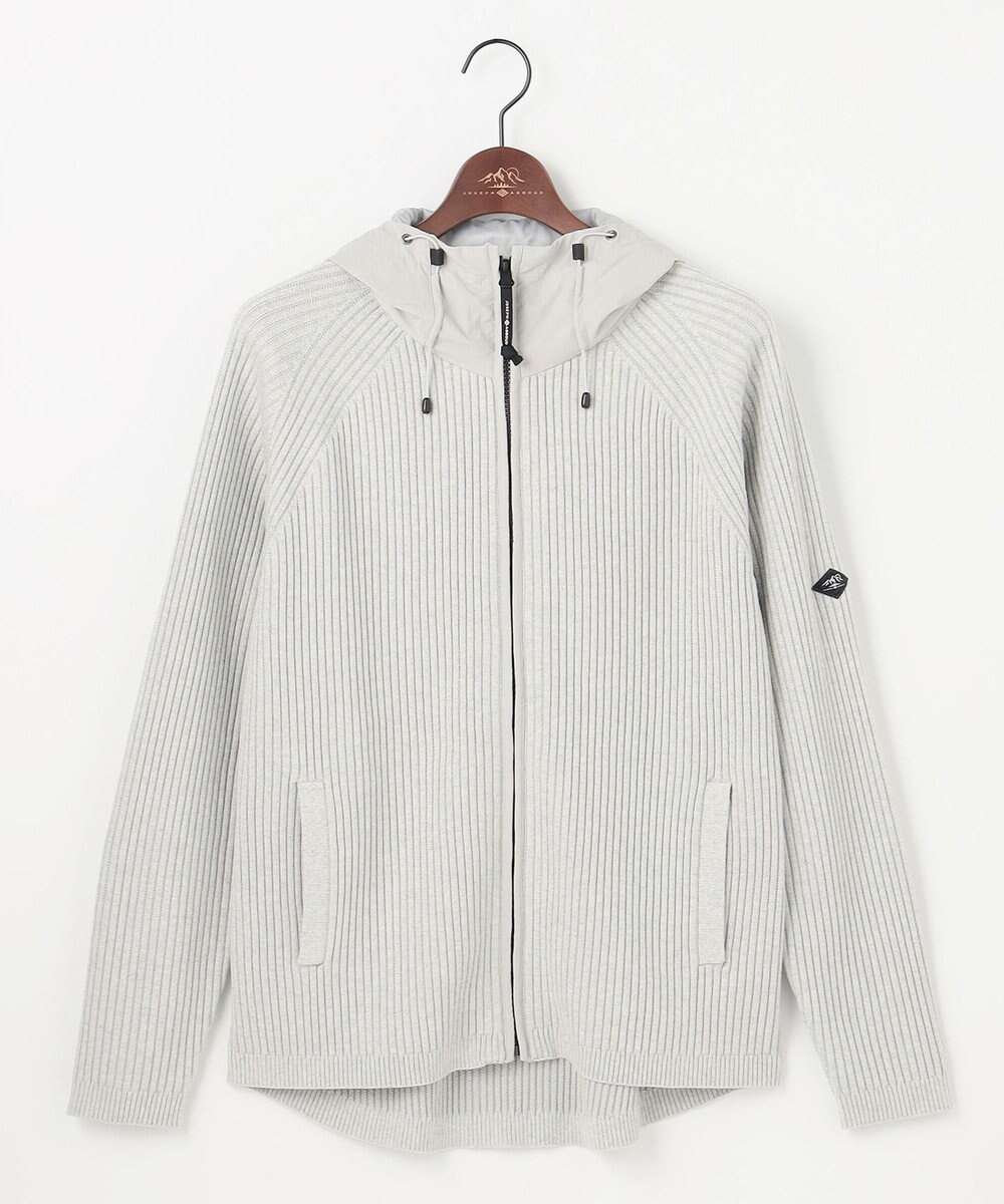 JOSEPH ABBOUD MOUNTAIN 【日本素材・ストレッチ】コットンムリネ アウトドア ニット パーカー 
