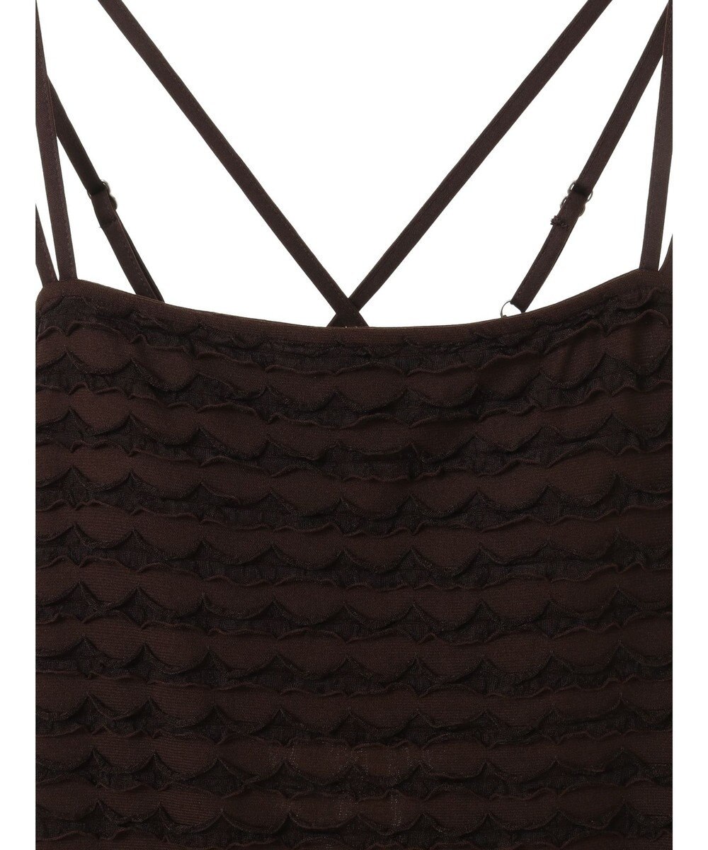 Green Parks カップ付きフリル生地キャミワンピース 