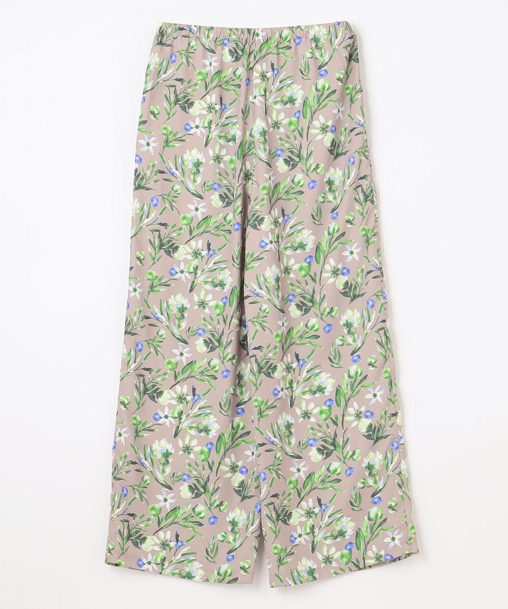 ANY L 【ウエストゴム/洗濯機可能】フラワープリントリラックスパンツ 