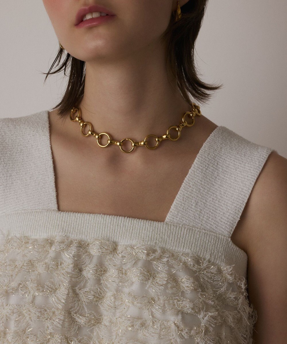 GRACE CONTINENTAL フリンジニットベアトップ 