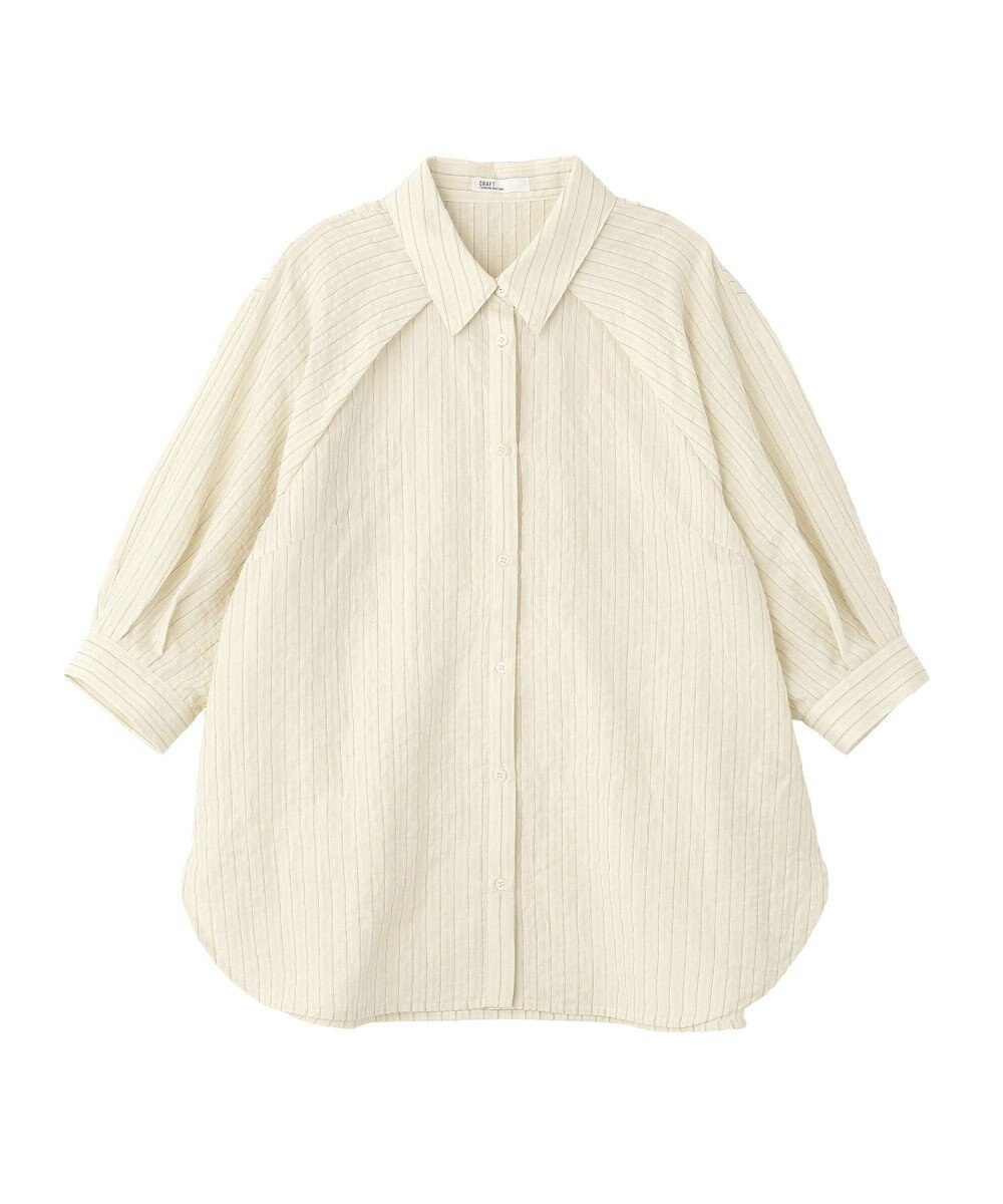 CRAFT STANDARD BOUTIQUE ストライプラグランタックシャツ 