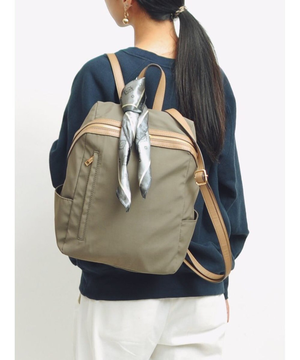 UNBILLION 【テレビ ドラマ着用アイテム】cachecache スカーフ付きファスナーリュック 