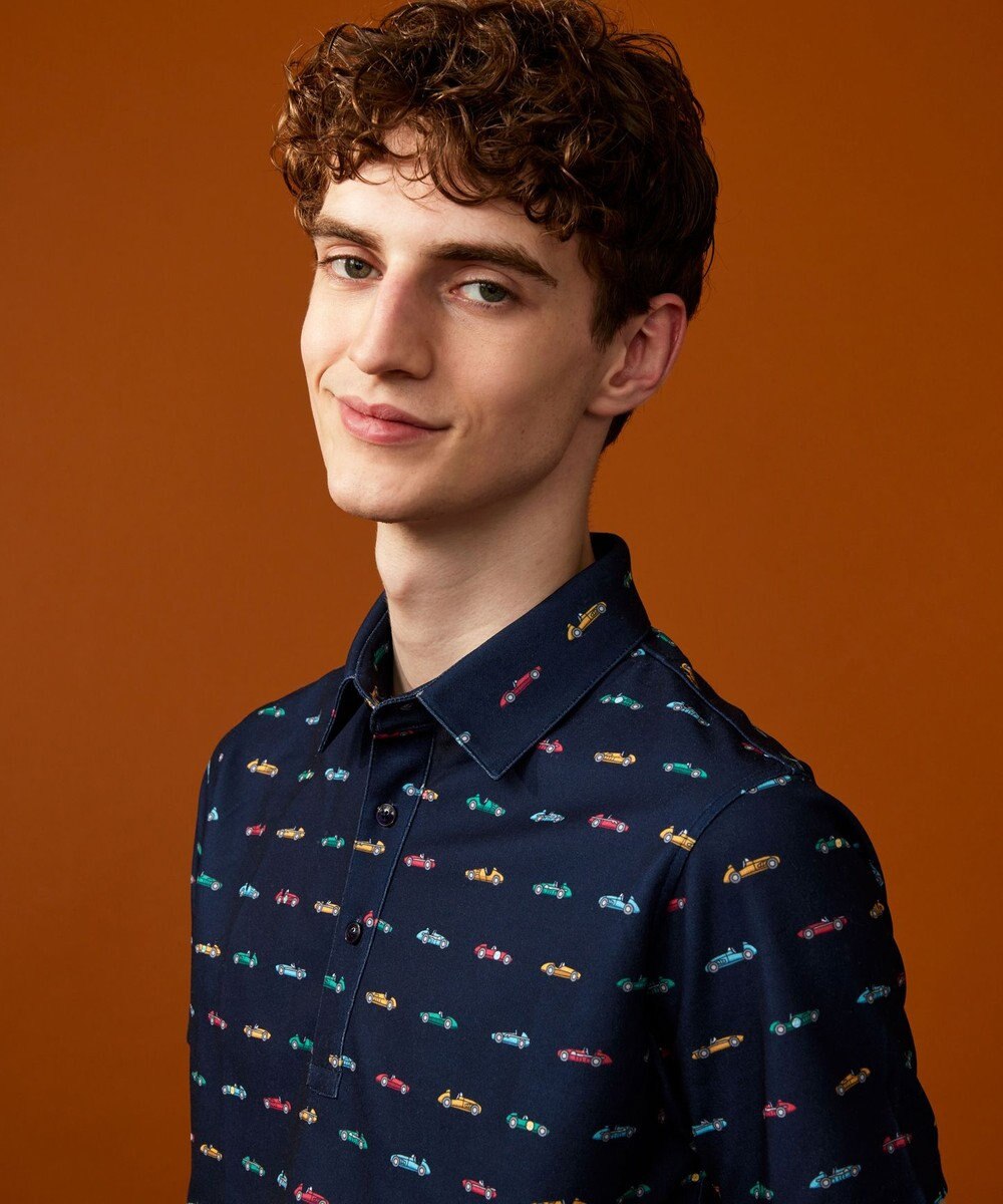 23区GOLF 【MEN】レーシングカープリント 半袖ポロシャツ 