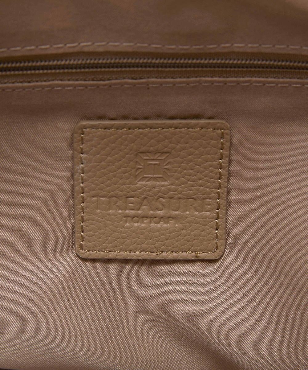 TOPKAPI 【TREASURE TOPKAPI】シュリンクレザー レース 刺しゅう ショルダー付 トートバッグ 