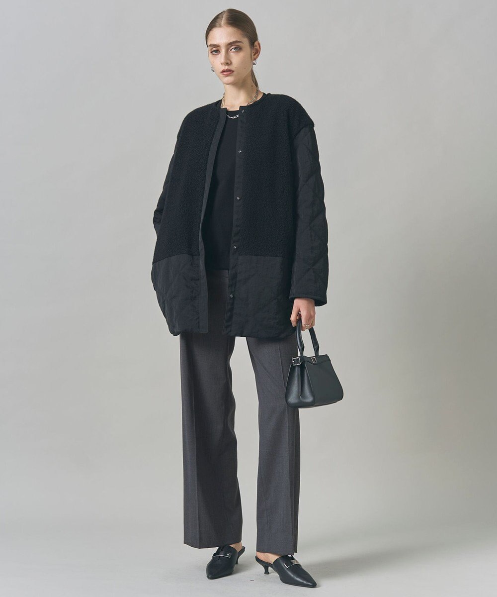 ICB L 【リバーシブル着用可能】 リバーシブルキルト ミドル丈コート 