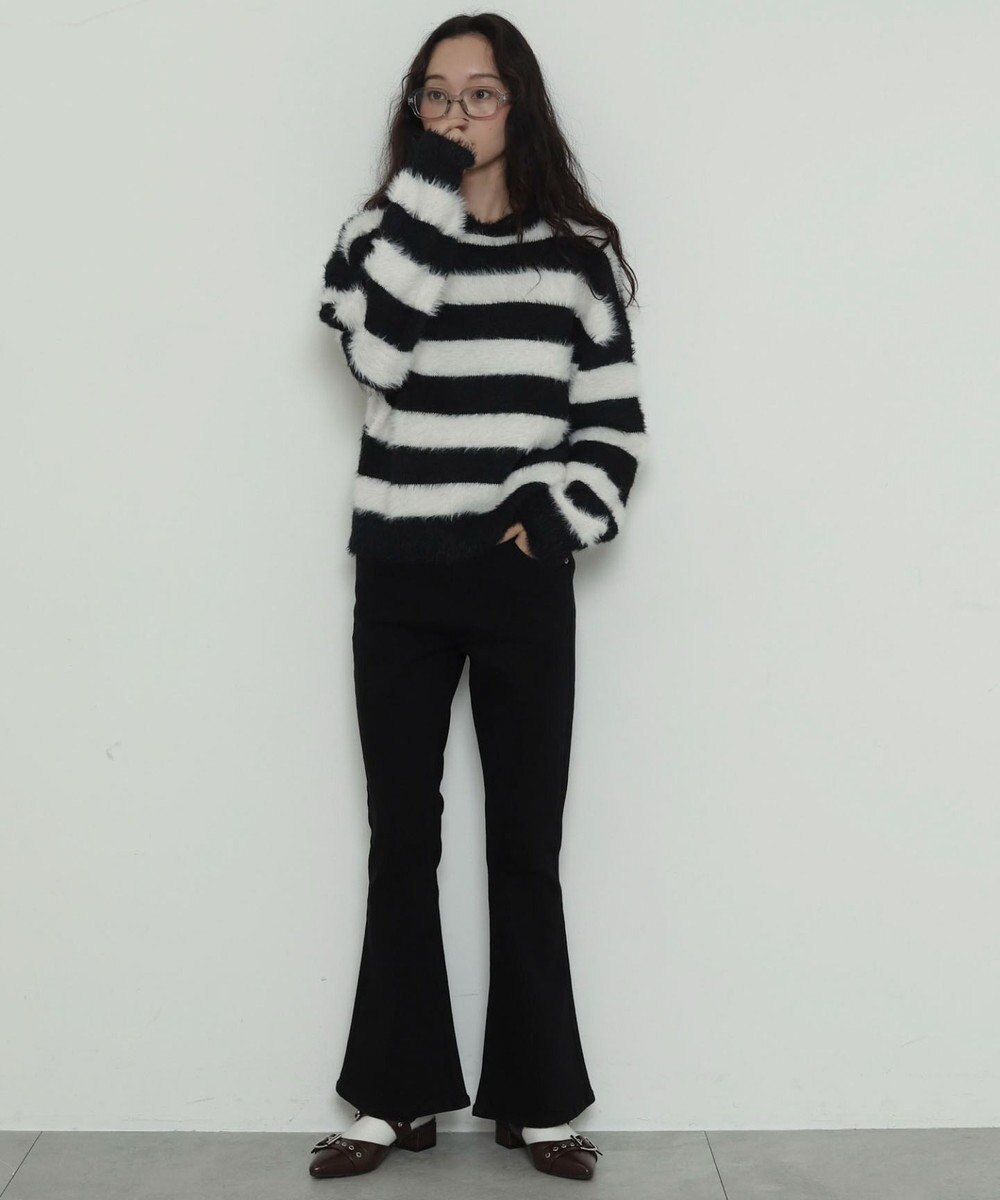 WEGO ストレッチフレアデニムパンツ 