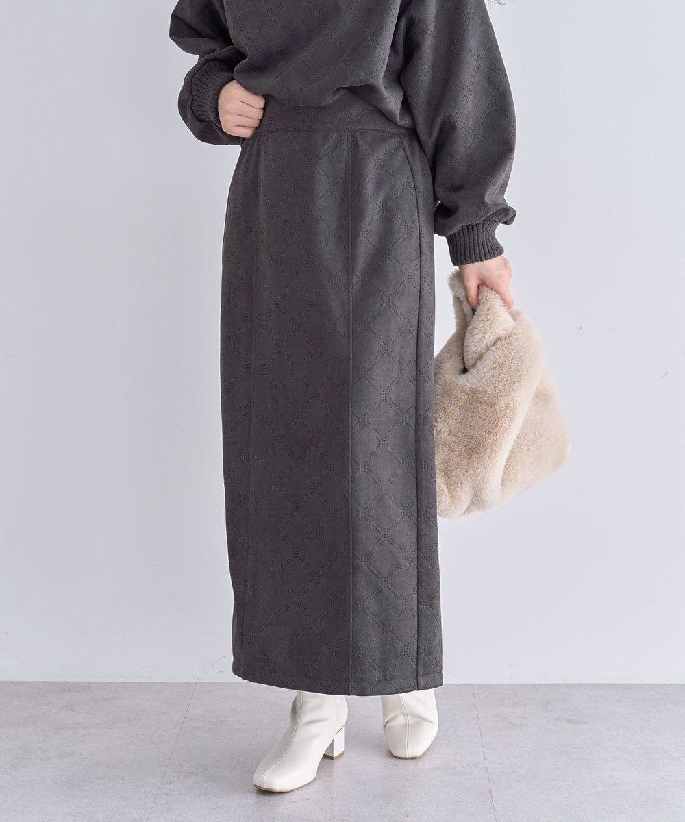 Green Parks ・ＥＬＥＮＣＡＲＥ　ＤＵＥ　エンボスナロースカート 