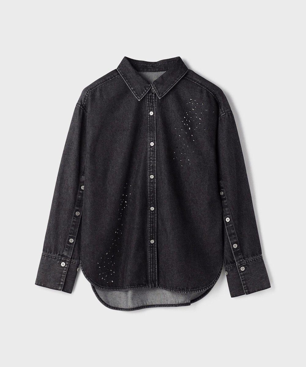GRACE CONTINENTAL ビジューデニムシャツ 