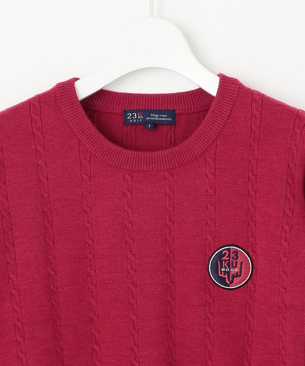 23区GOLF 【WOMEN】【洗える】ストレッチカラー ニット 