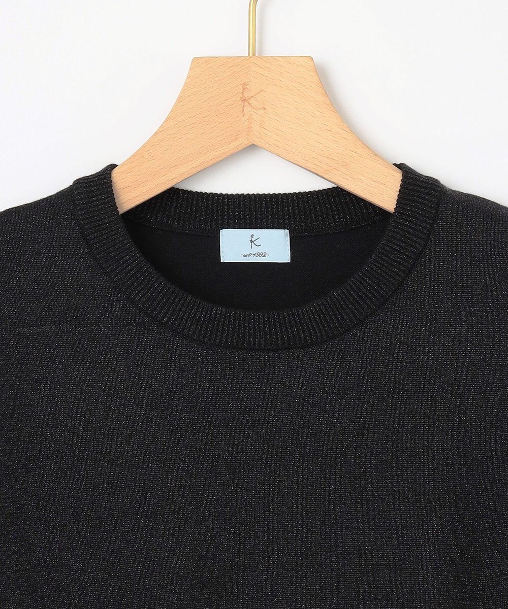 組曲 【WEB限定・2SET】5分袖ラメ入りアンサンブルニット 