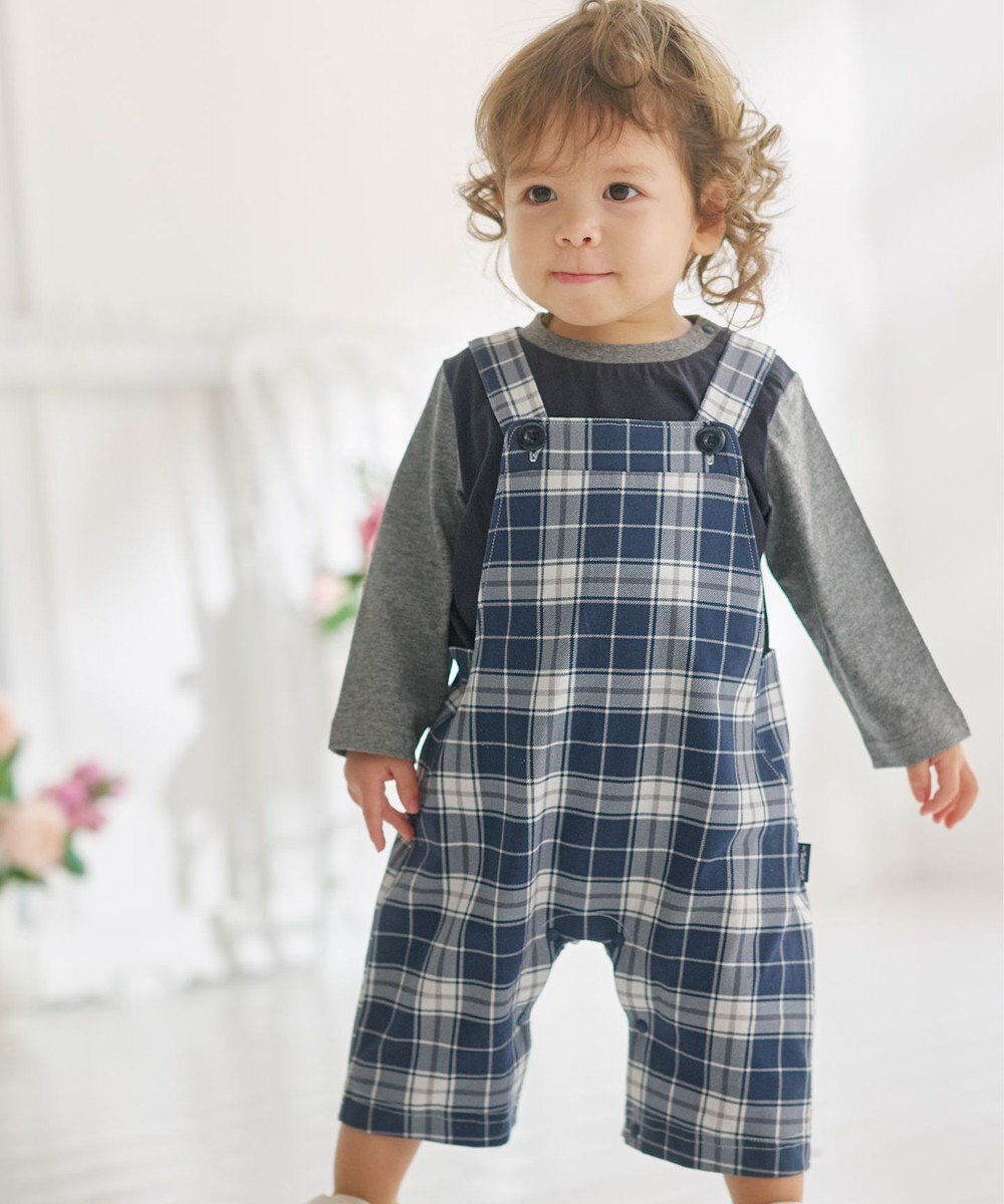 J.PRESS KIDS 【BOX付き】【80-90㎝】長袖Tシャツ&オーバーオール セット 