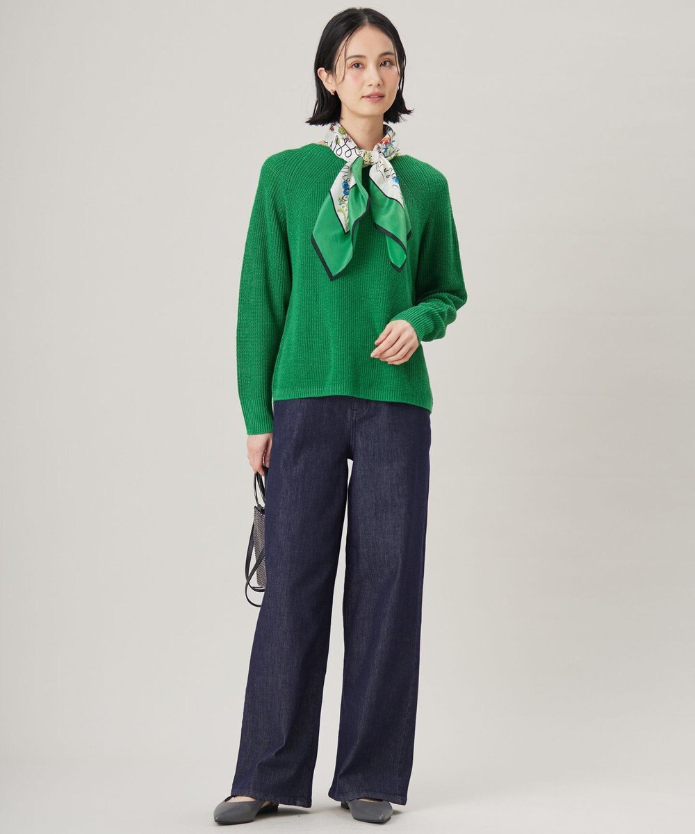 自由区 【洗える】ウスカルデニム ワイドパンツ 