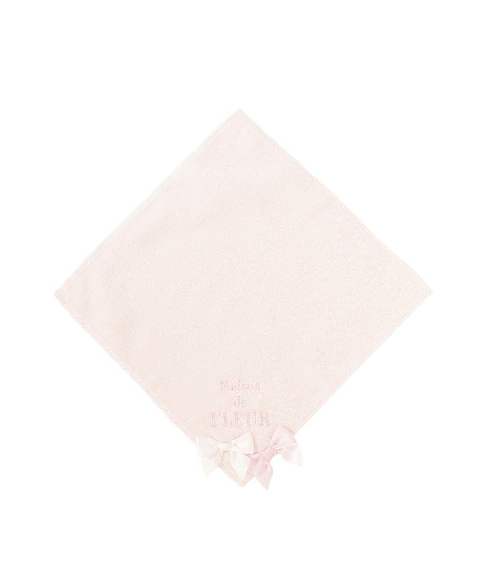 Maison de FLEUR バイカラーリボンタオルハンカチ 