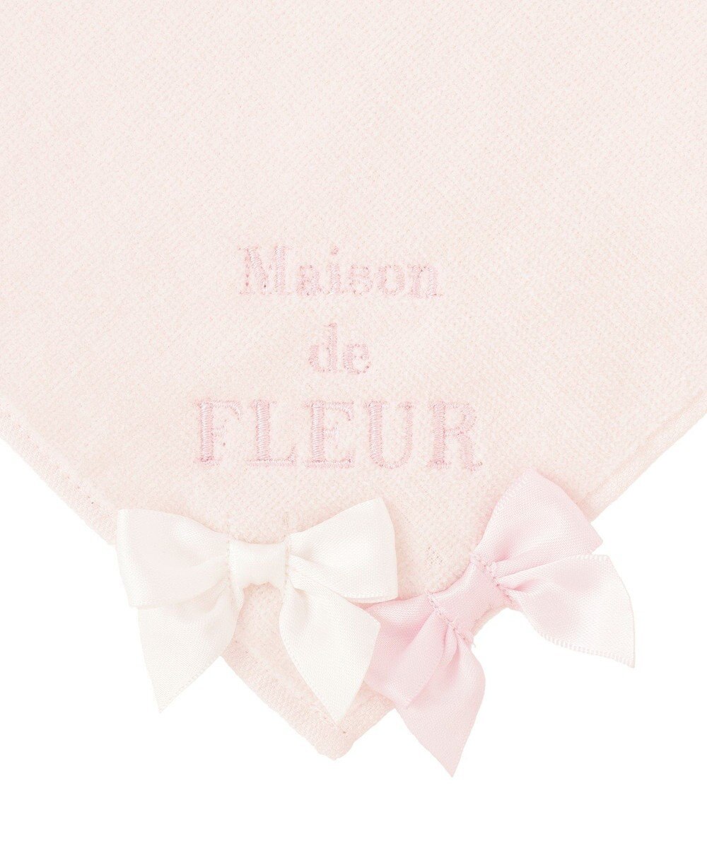 Maison de FLEUR バイカラーリボンタオルハンカチ 