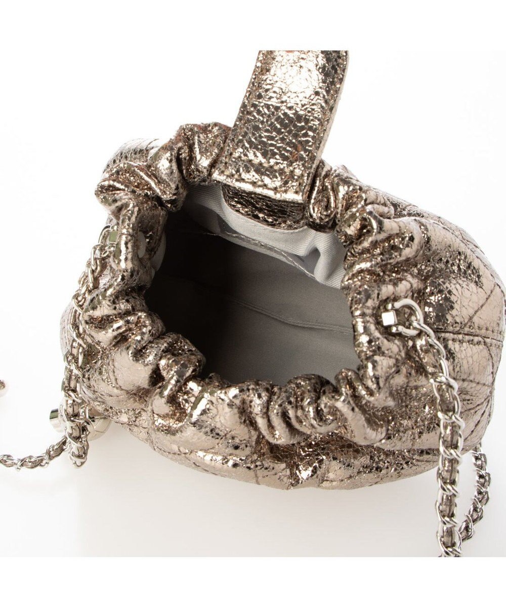 UNBILLION カシュカシュ cachecache / 口元ギャザーメタリックキルトミニショルダー 