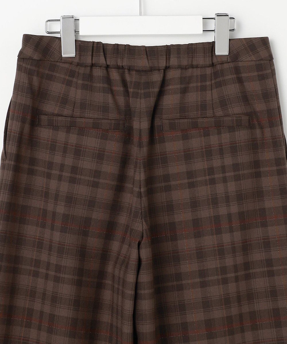 J.PRESS LADIES S milledタータンラメチェック クロップド パンツ 