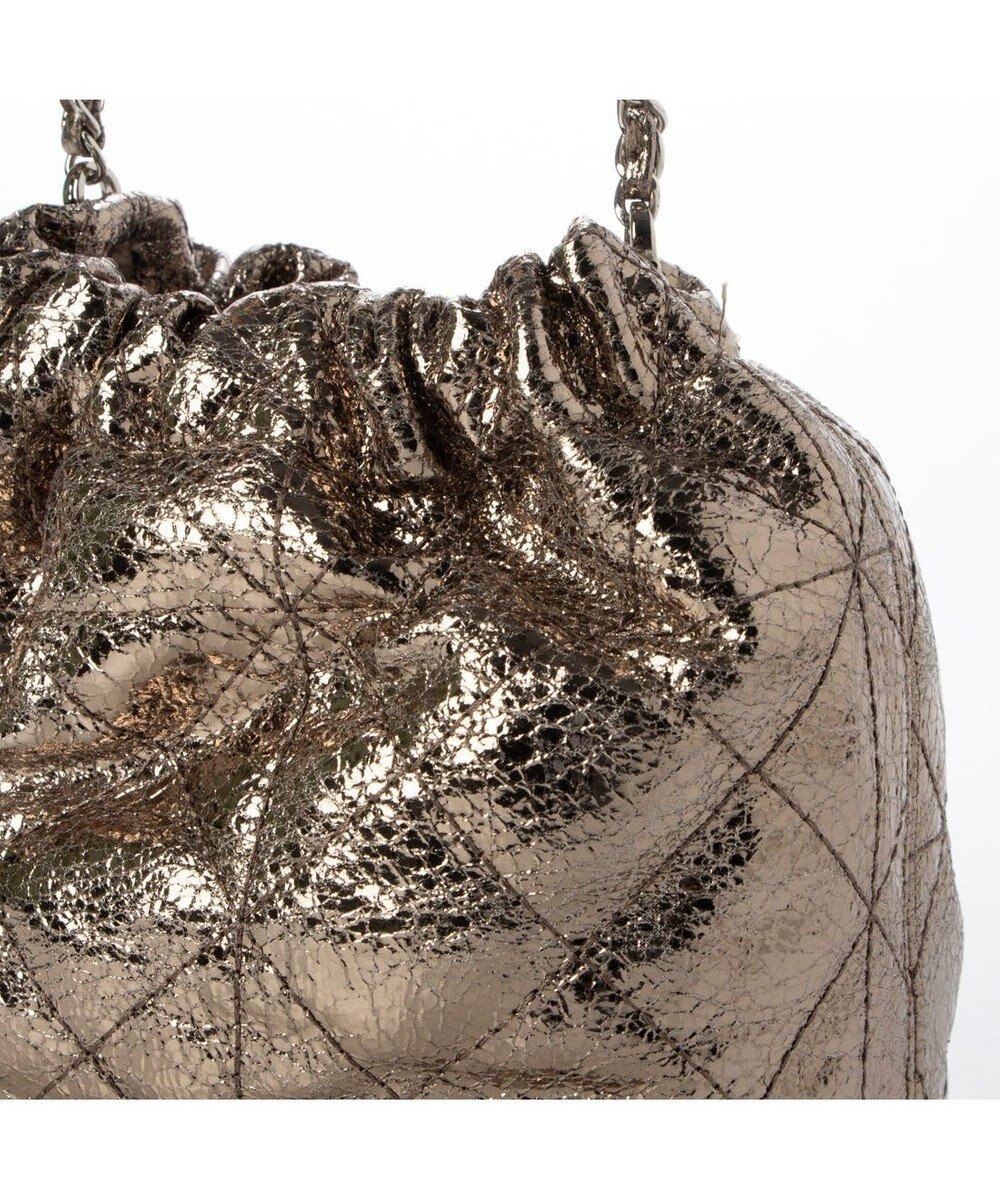 UNBILLION カシュカシュ cachecache / 口元ギャザーメタリックキルトミニショルダー 