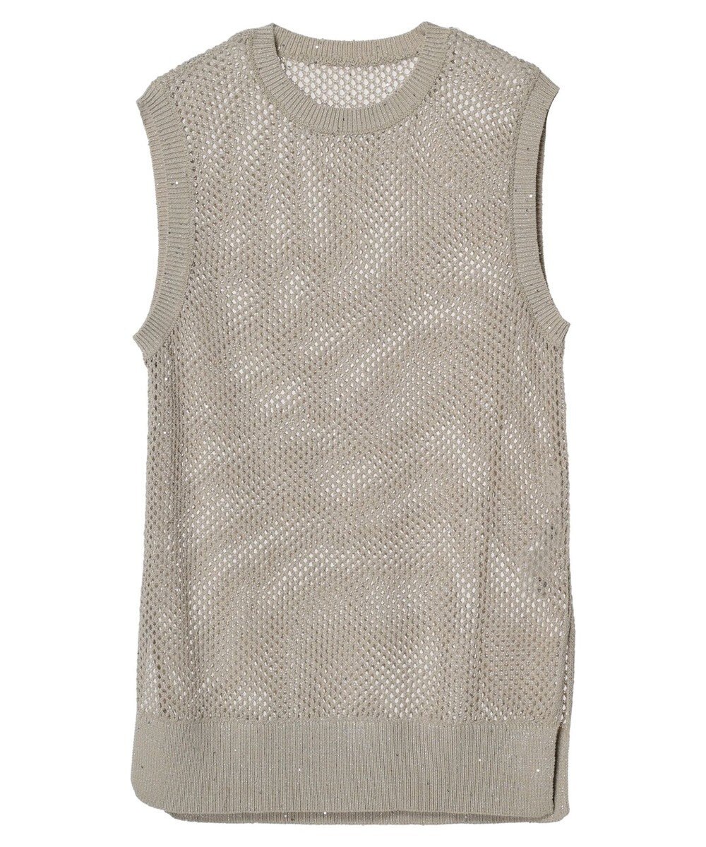 Green Parks スパンコールニットベスト 