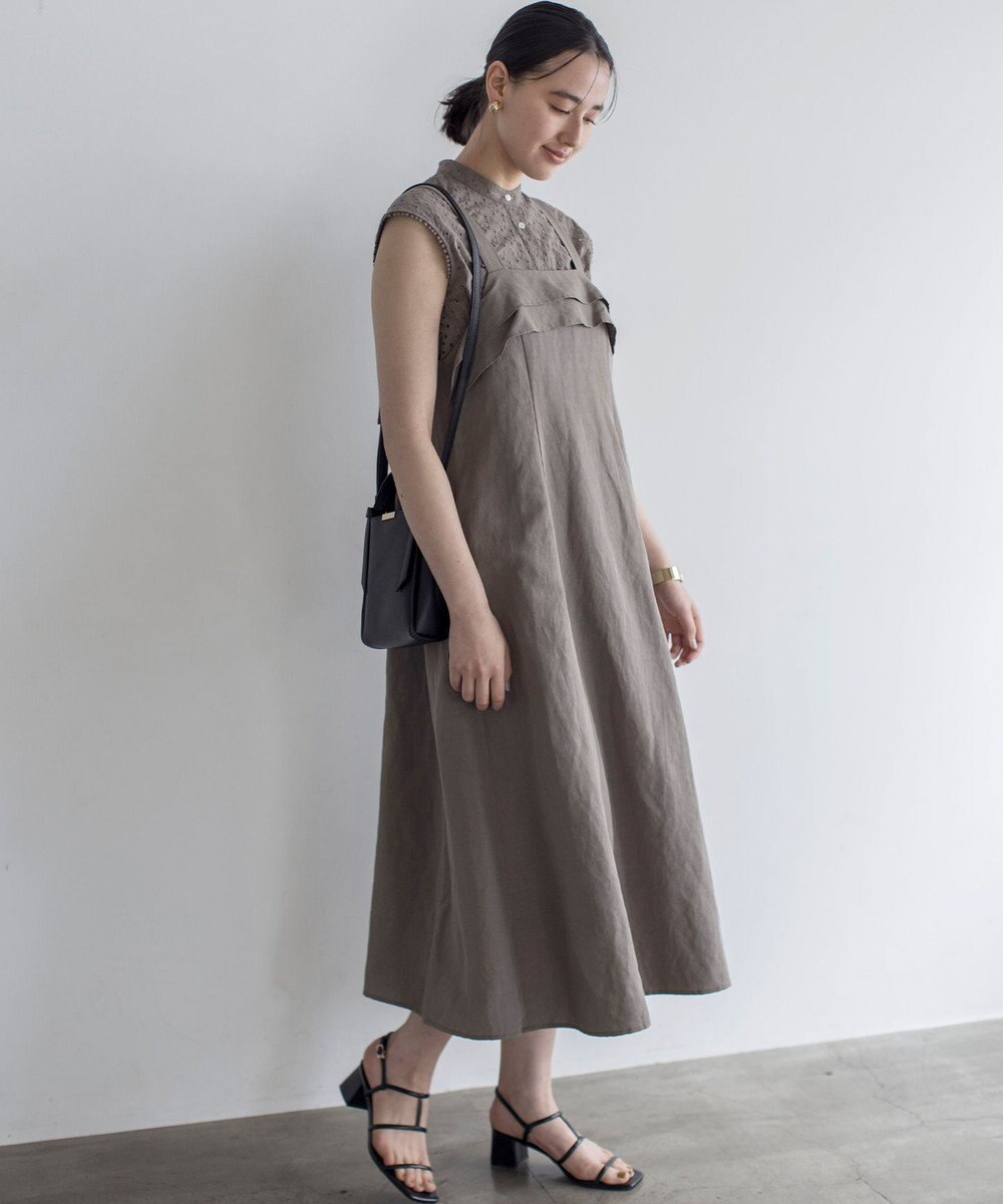 組曲 L エンブロイダリーレースノースリーブ ブラウス 