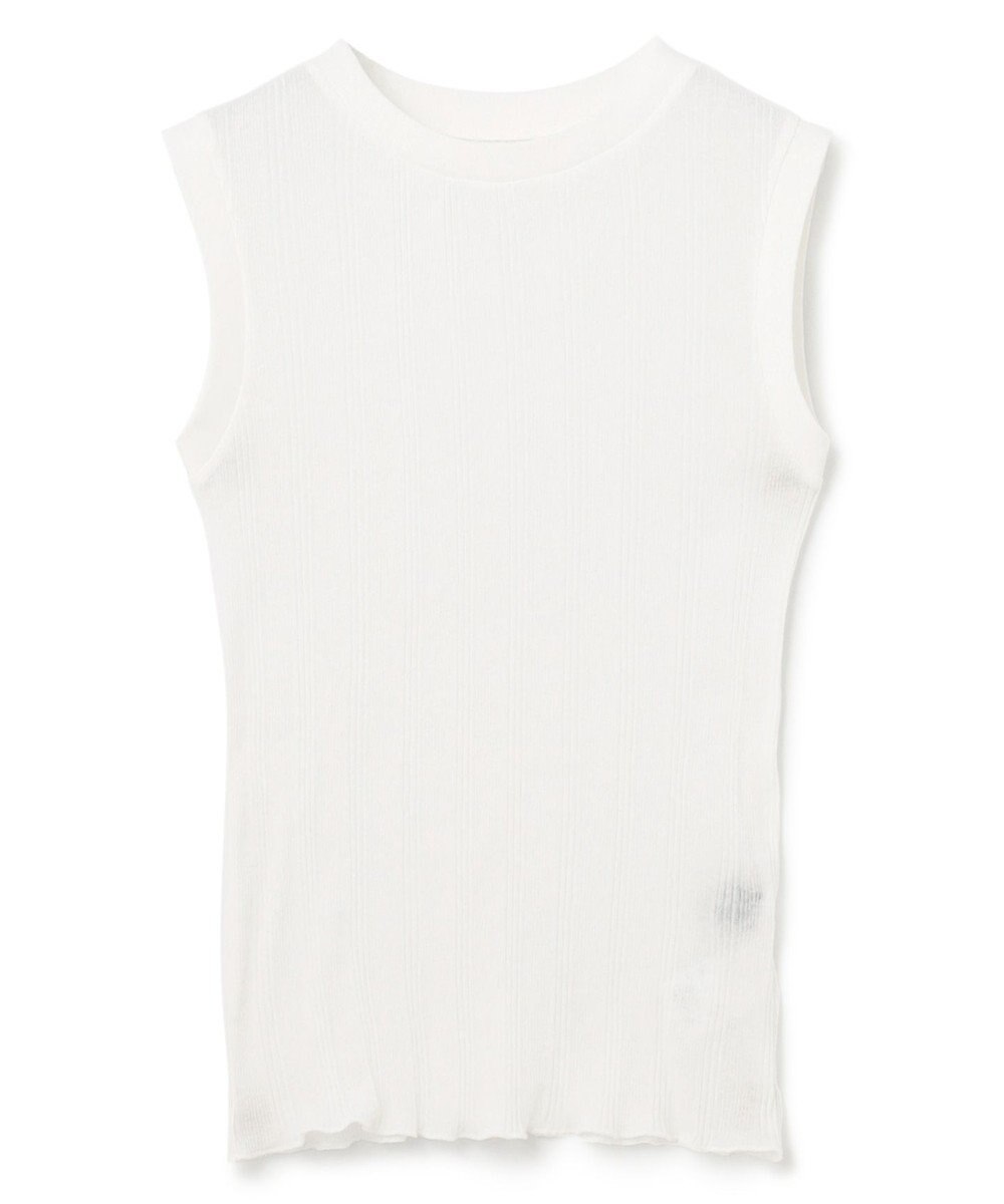 uncrave 【手洗い可】シアー ランダムリブ ノースリーブ カットソー（uncrave STANDARD） 