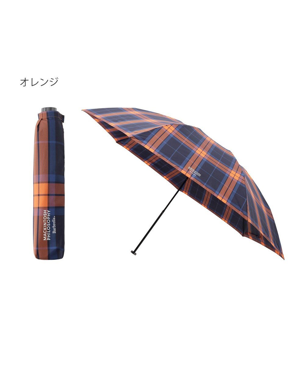 MOONBAT 【Begin12月号掲載/大きめ】マッキントッシュ フィロソフィー 折りたたみ傘 Barbrella 超軽量 約140g チェック 60cm UV 