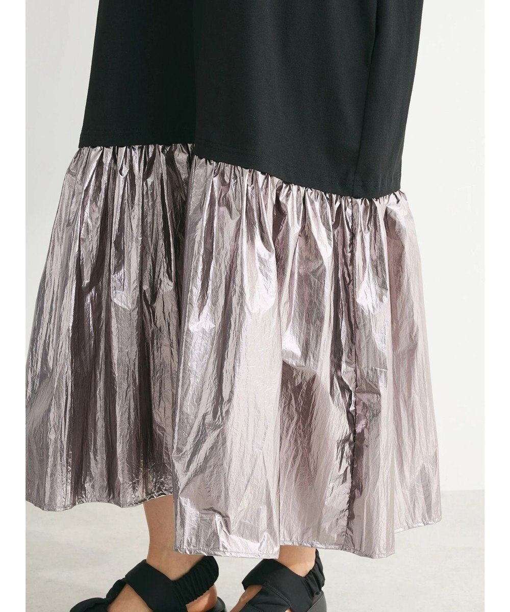 Green Parks ・ＥＬＥＮＣＡＲＥ　ＤＵＥ　メタリック切替ＴＥＥワンピ 