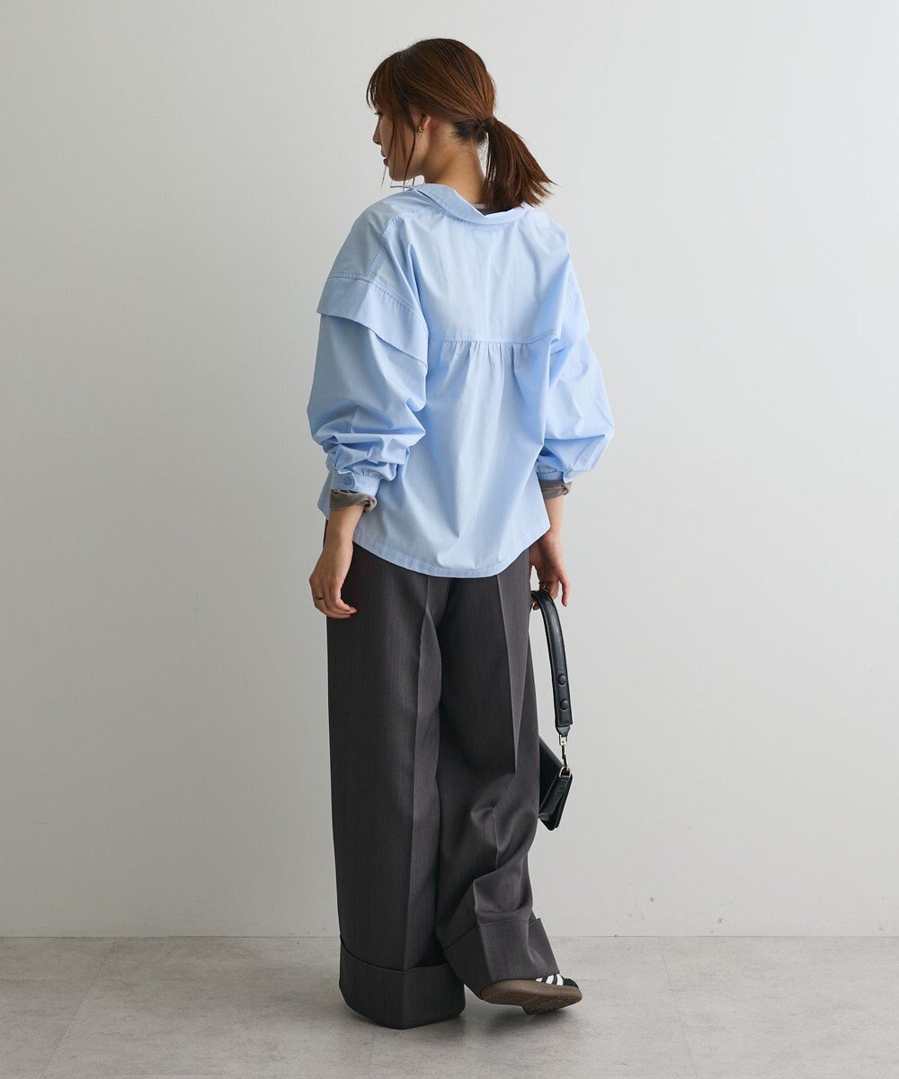 CRAFT STANDARD BOUTIQUE パネルデザインワイドシャツ 