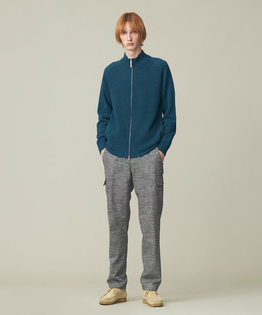 J.PRESS MEN 【WEB限定】畔編み フルジップカーディガン 