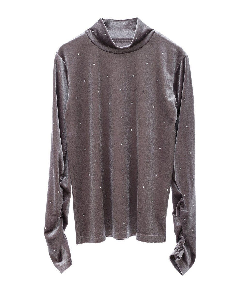 Green Parks ラインストーンハイネックトップス 