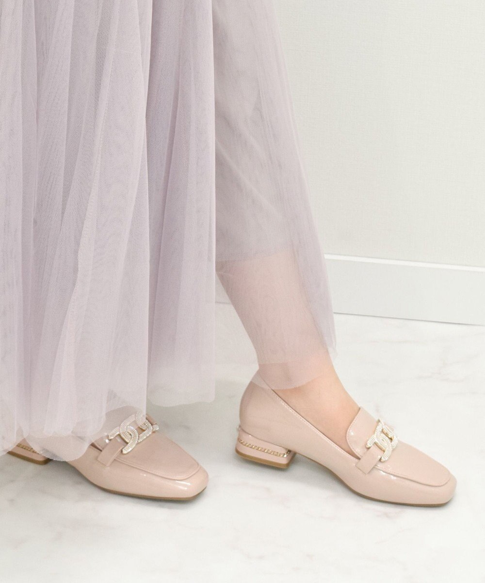 Bridget Birkin 【Bridget Birkin】パールヒールビジューバックルローファー 