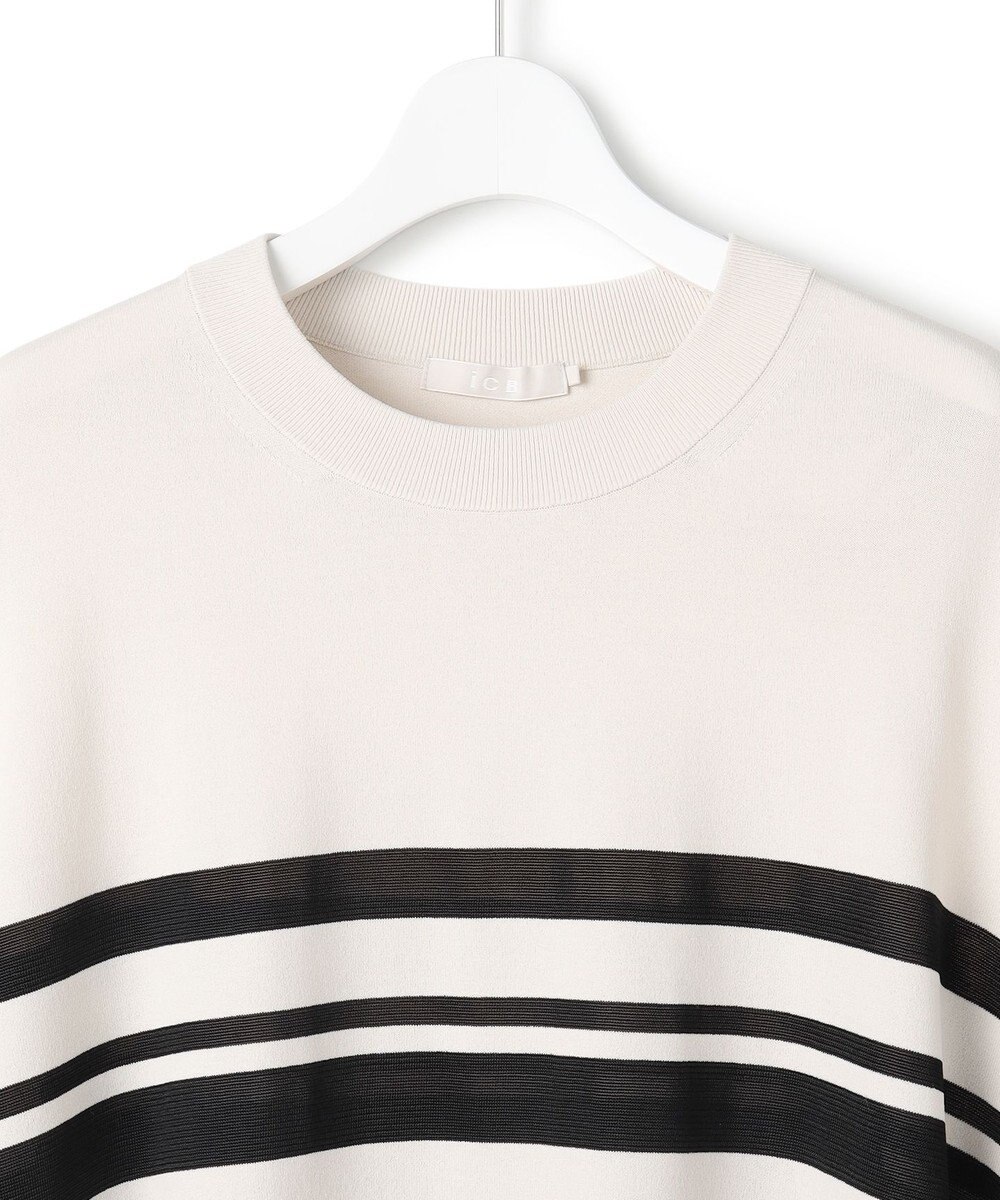 ICB 【先行予約】VIS/NYハイゲージランダムボーダー 半袖ニット 