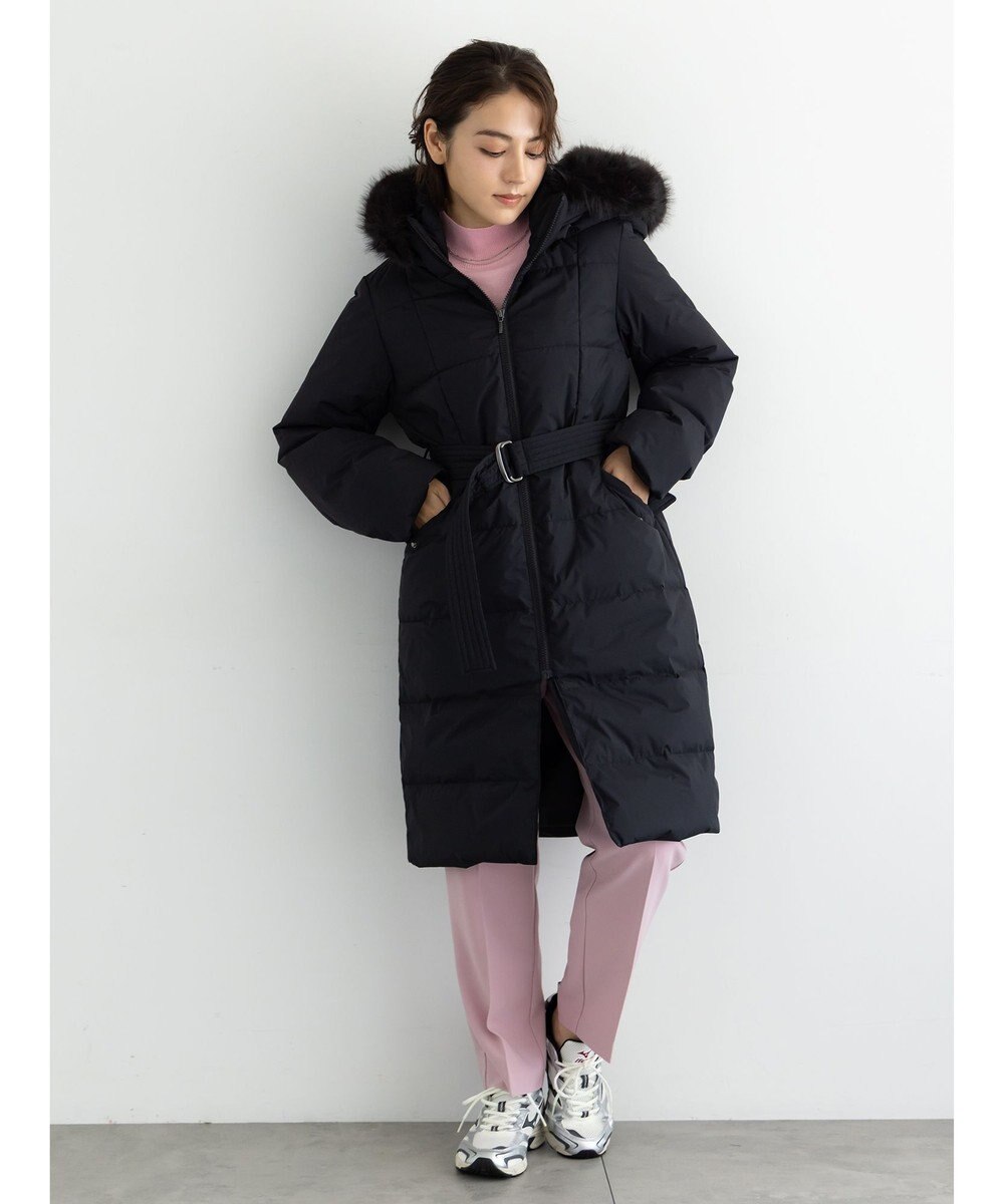 Te chichi 【宮本茉由着用】フードロングダウンコート 