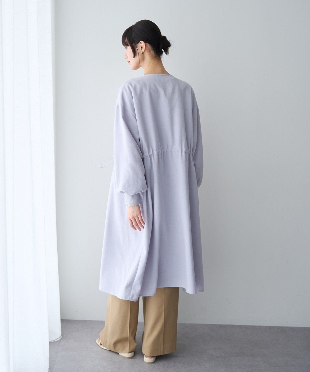 YECCA VECCA ノーカラーラペルロングコート 