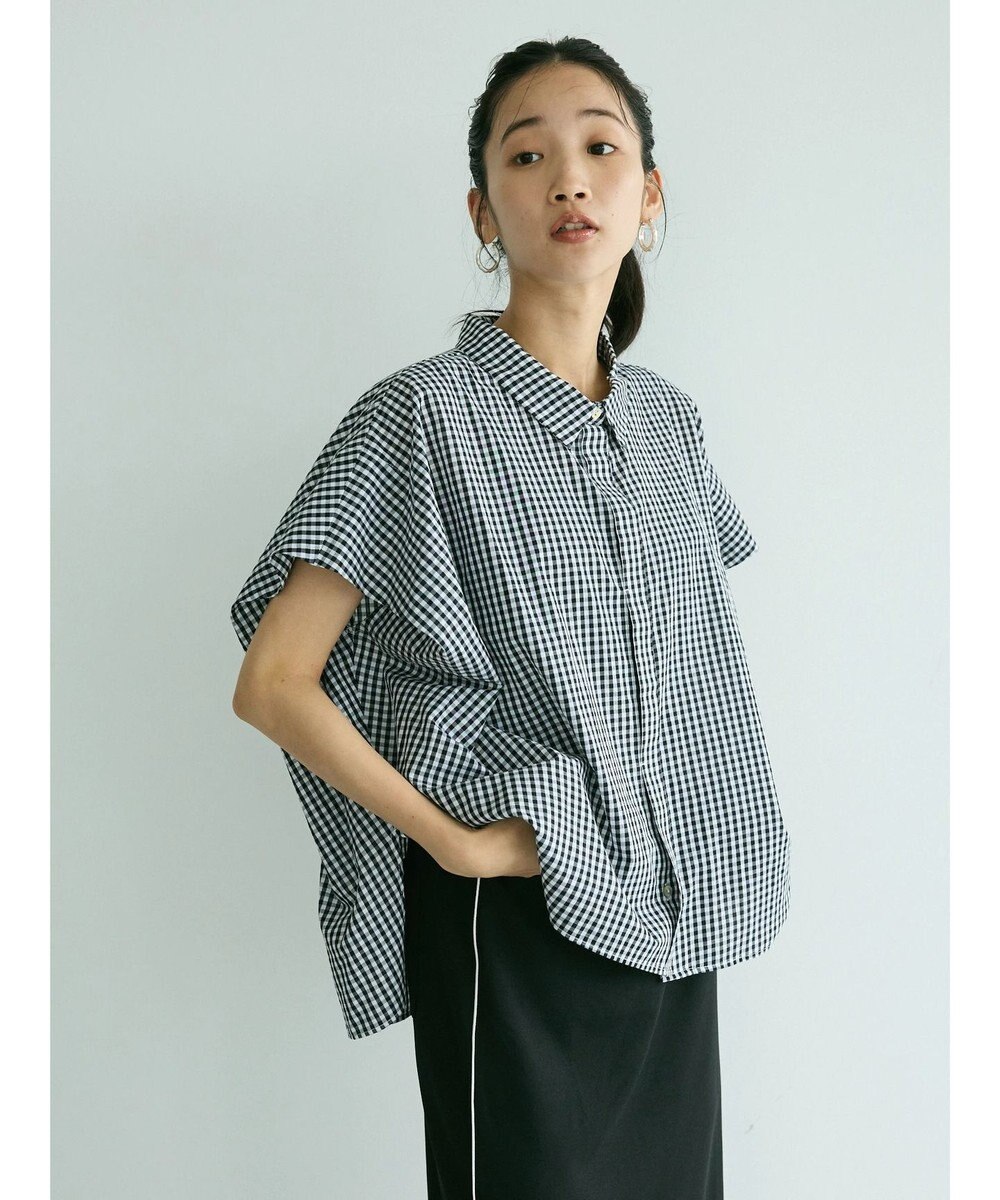 CRAFT STANDARD BOUTIQUE ステンサイドソリッドギンガムチェックブラウス 