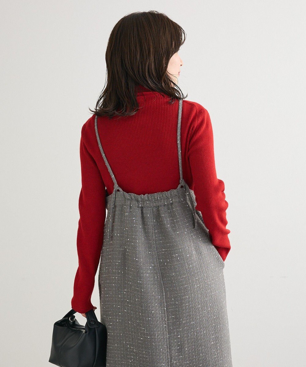 Green Parks フロントＺＩＰツイードキャミワンピース 