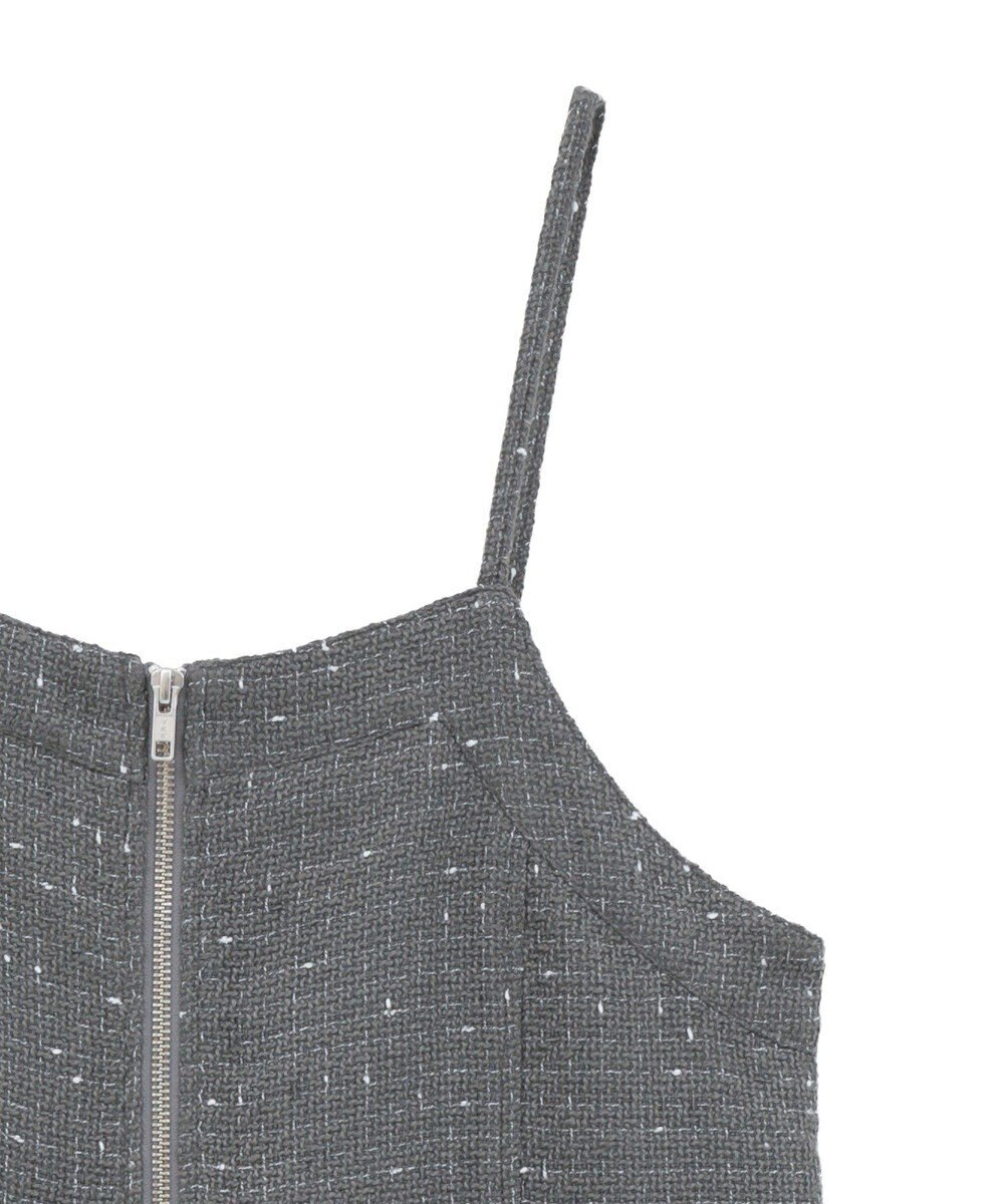 Green Parks フロントＺＩＰツイードキャミワンピース 