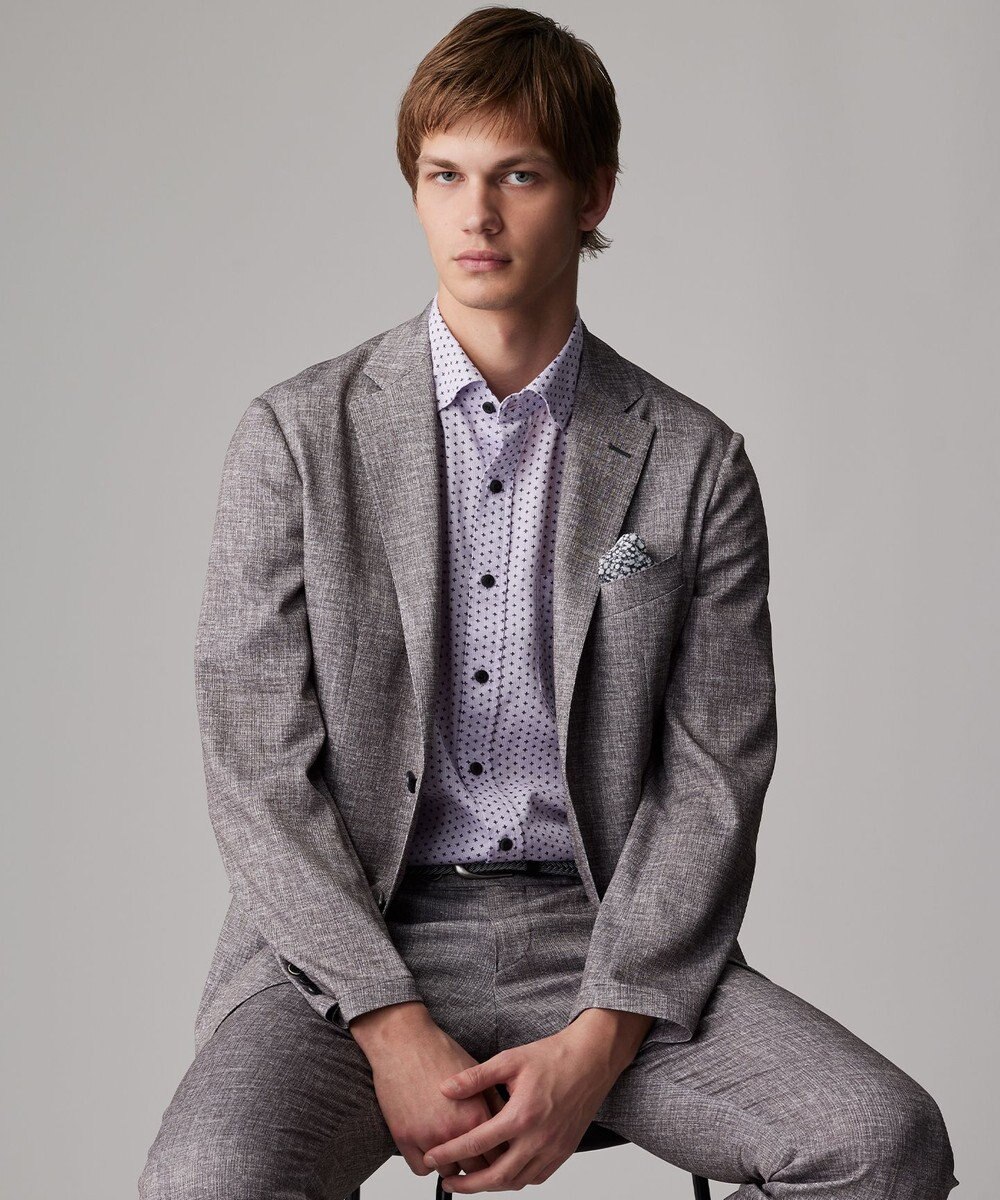 JOSEPH ABBOUD 清涼感【弱撥水/イージーケア/軽量/ストレッチ】クールピケ ジャケット 