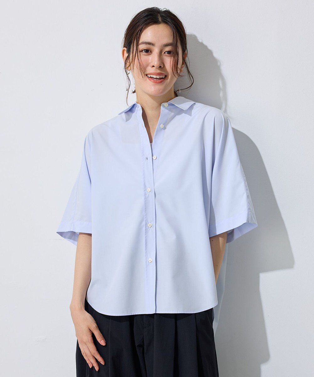 ANY 【接触冷感/UVカット/抗菌防臭/速乾】エニィファンクション半袖シャツブラウス 