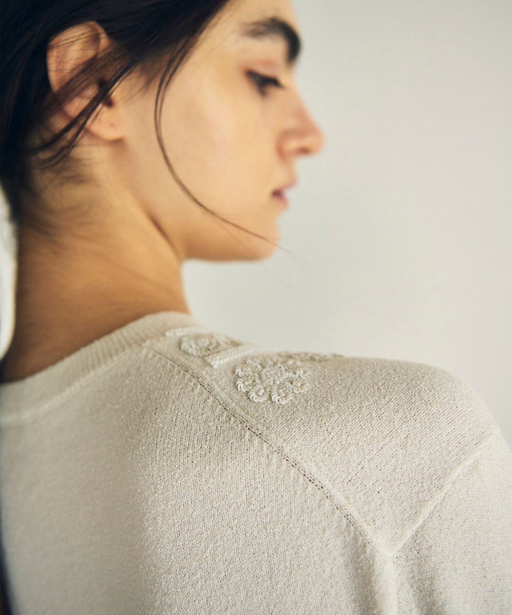 GRACE CONTINENTAL エスニック刺繍ニットワンピース 