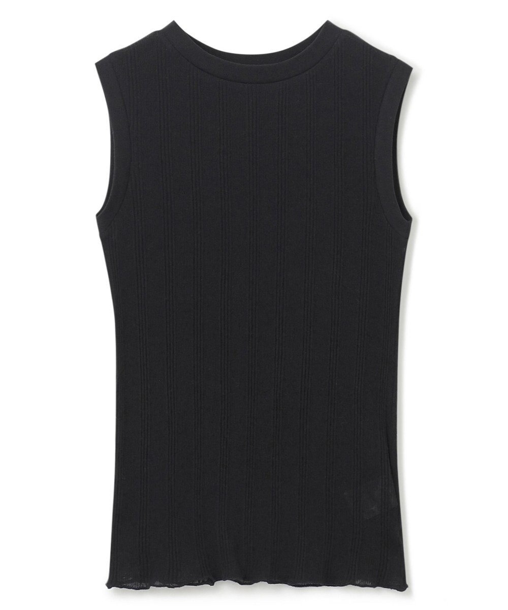 uncrave 【手洗い可】シアー ランダムリブ ノースリーブ カットソー（uncrave STANDARD） 