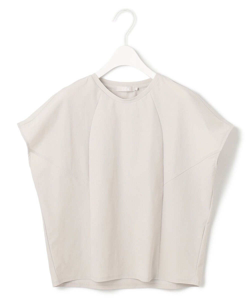 ICB L 【接触冷感・UVカット・防シワ・洗える】 アトラストリコット フレンチスリーブトップス 