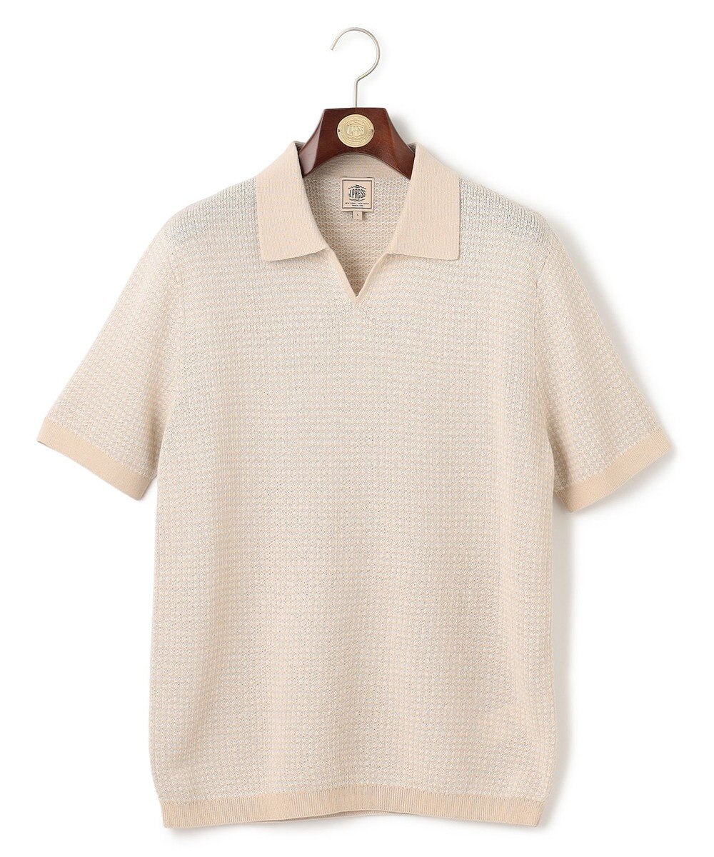 J.PRESS MEN 【HTBRID LINEN】スキッパーニット ポロシャツ 