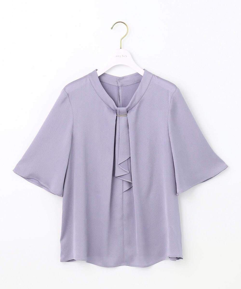 ANY SIS 【洗える】メタルパーツボウタイ ブラウス 