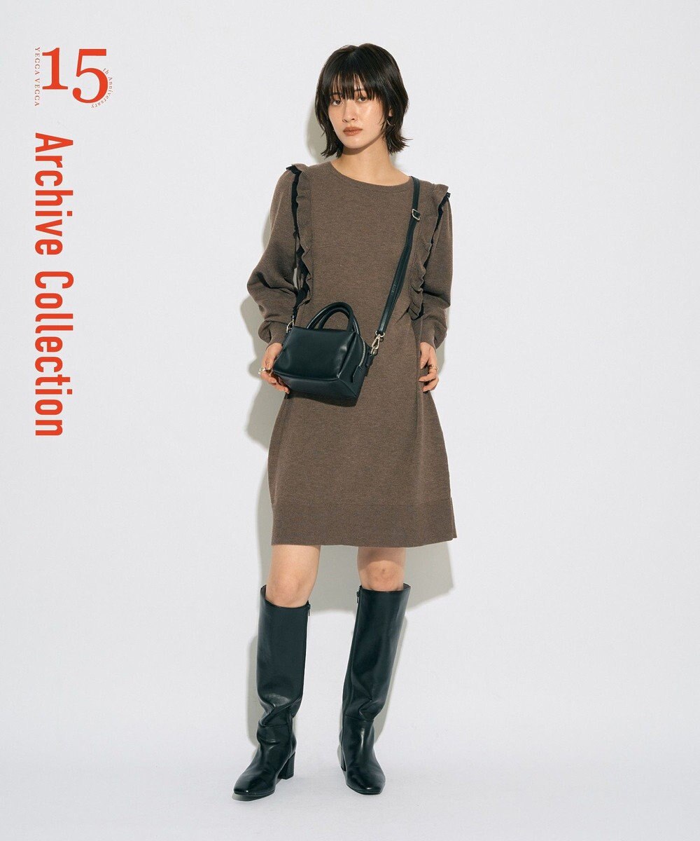 YECCA VECCA 【archive】ラッフルニットワンピース 