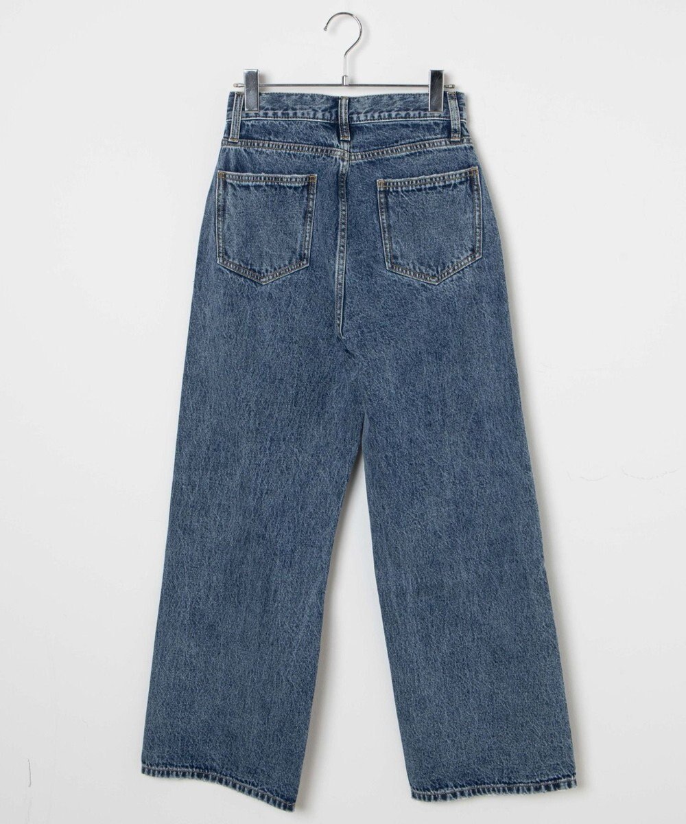 WEGO ウエストフィットワイドストレートデニムパンツ 