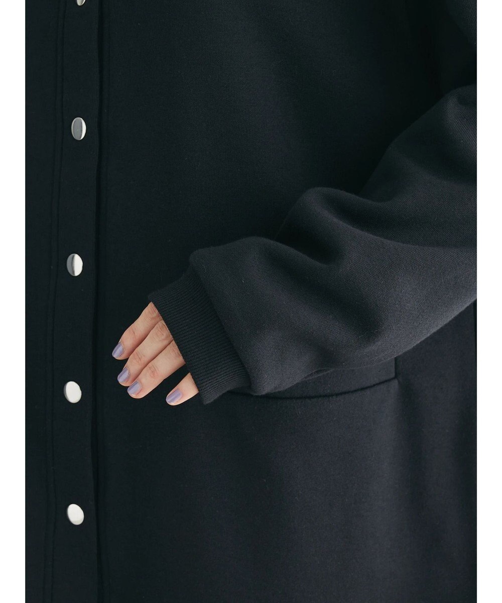 Green Parks 裏起毛ミディ丈ドットボタンカーディガン 